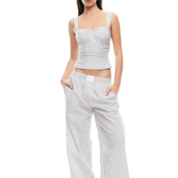 Lioness Cobain Pants | Ivory Multi Stripe D00 - Picture 3 of 4